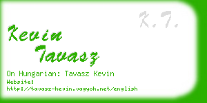 kevin tavasz business card